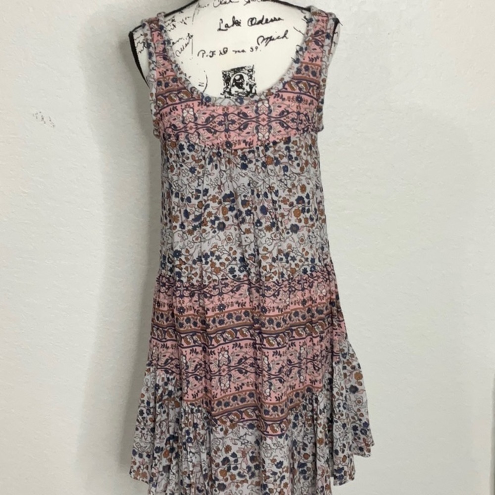 519- See By Chloe NWOT Size 4 (38) Pink & Blue Sleeveless Dress